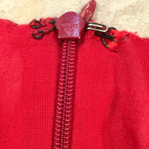 Nikita Mhaisalkar Bohemian Blue and Red Patchwork Tiered Maxi Dress// Size 0 - Picture 7 of 7